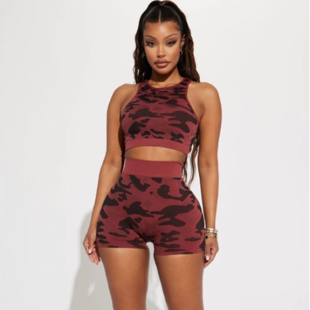 2 Piece Workout Set Camo Fashion Nova